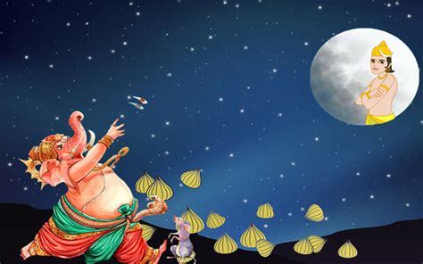  Ganesha and the Moon God: A Tale of Wisdom, Humility, and Celestial Competition?